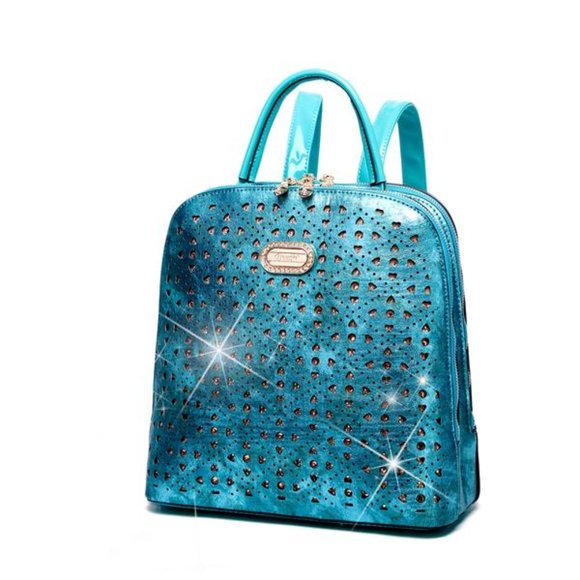 SPARKLE OF HEARTS BACKPACK BAG FOR WOMEN(BLUE) main image 6